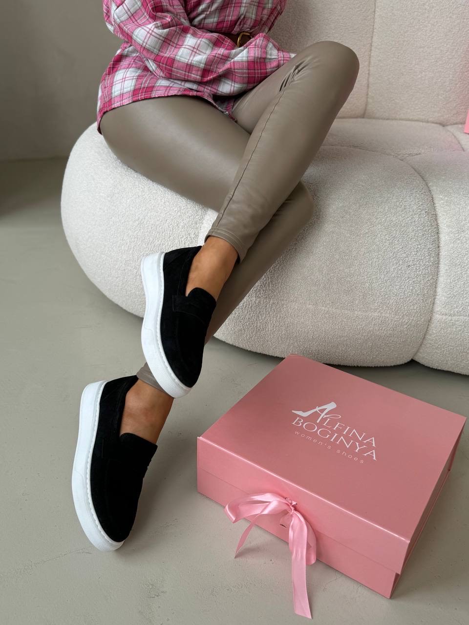 Лоферы "Рейчел" в черном цвете