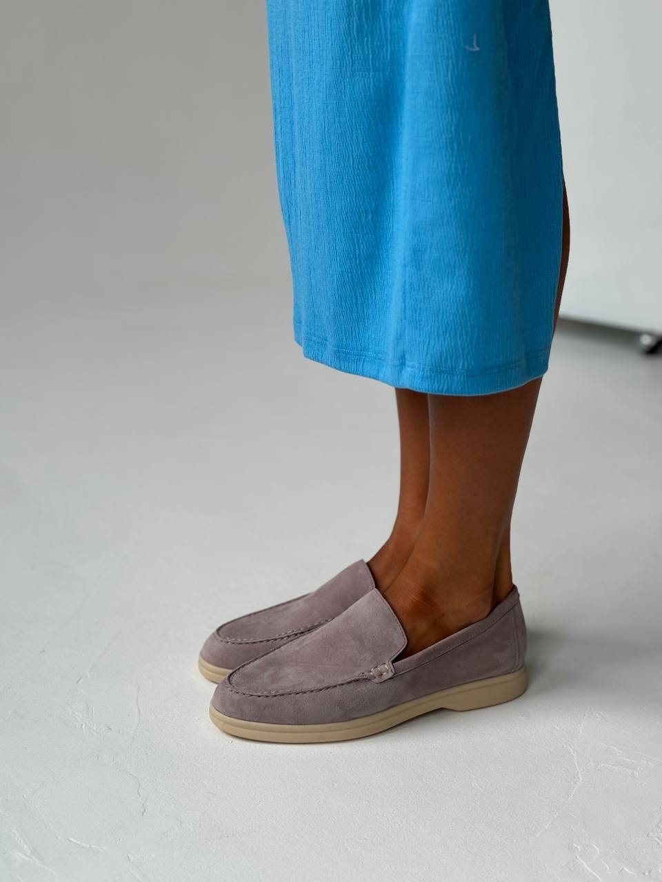 Лоферы "Итан" в сером цвете