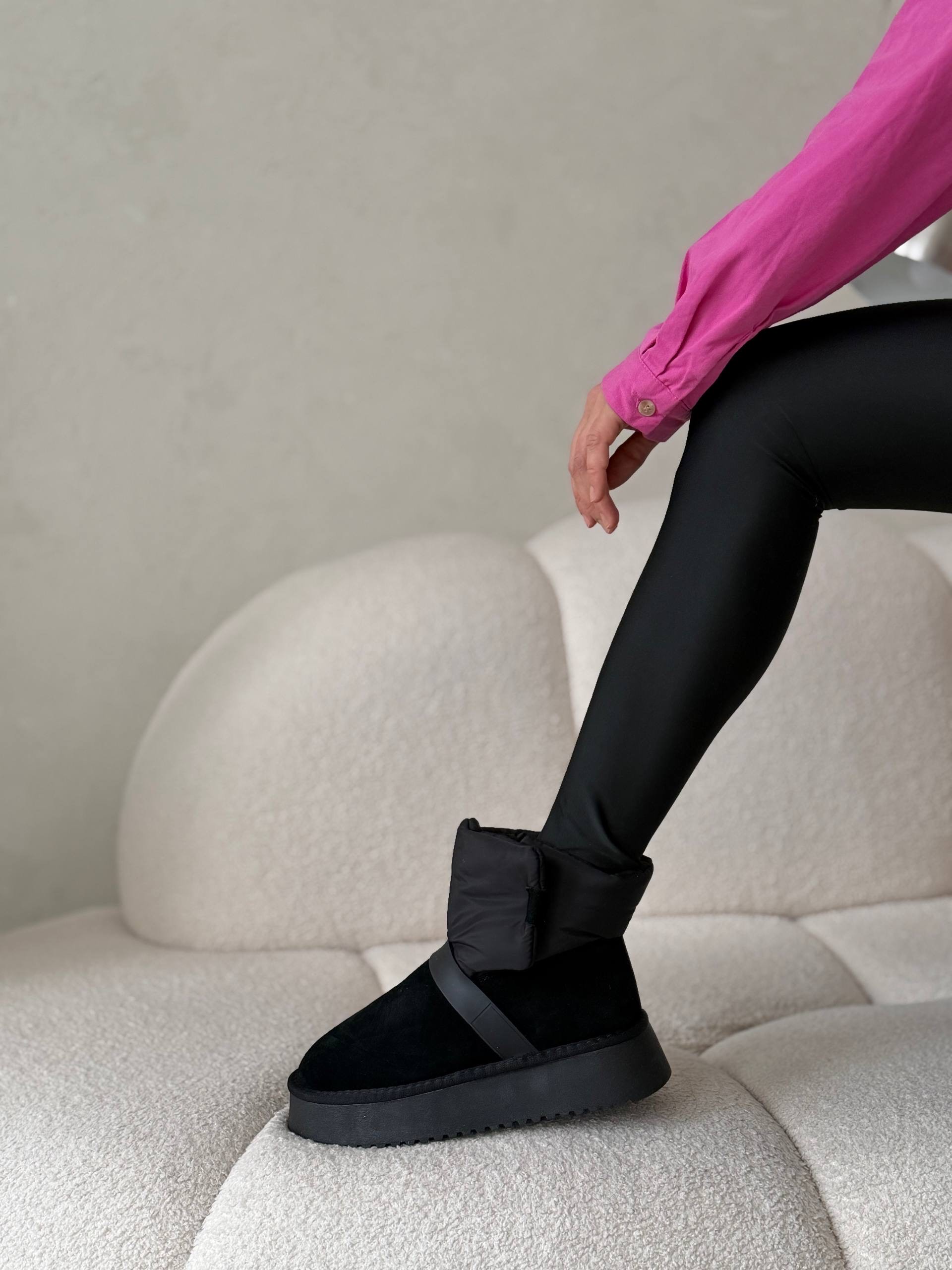 Угги "Марион" в черной замше