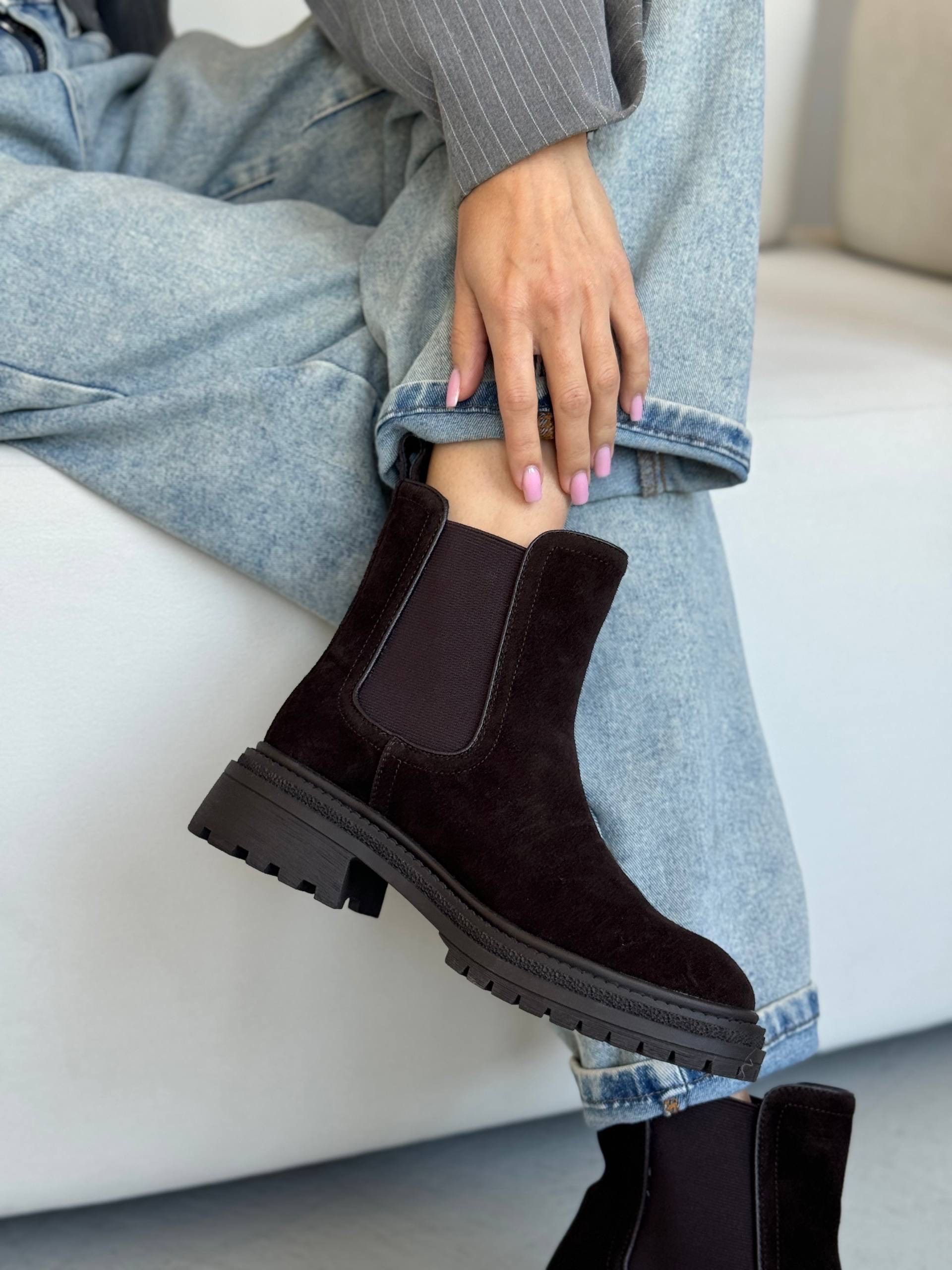 Ботинки "Кэли" в коричневой замше