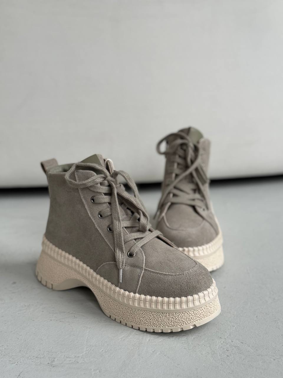 Ботинки зимние "Элоиза" в цвете хаки