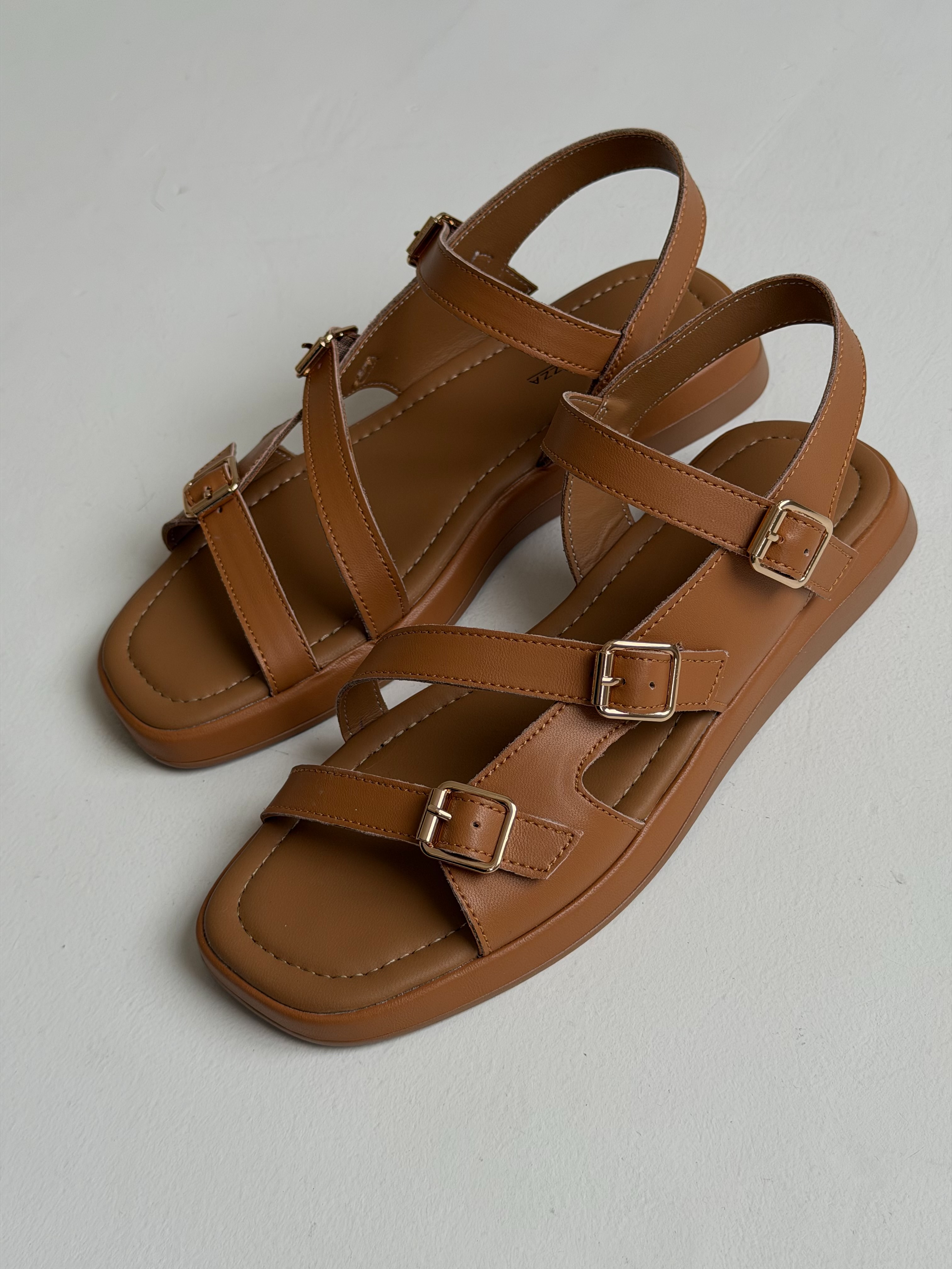 Сандалии "Карла" в рыжей коже