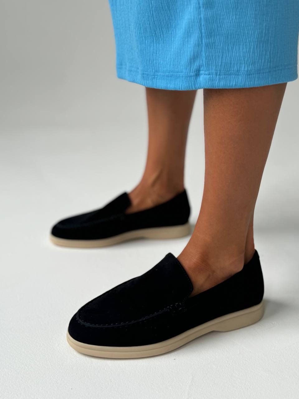 Лоферы "Итан" в черном цвете