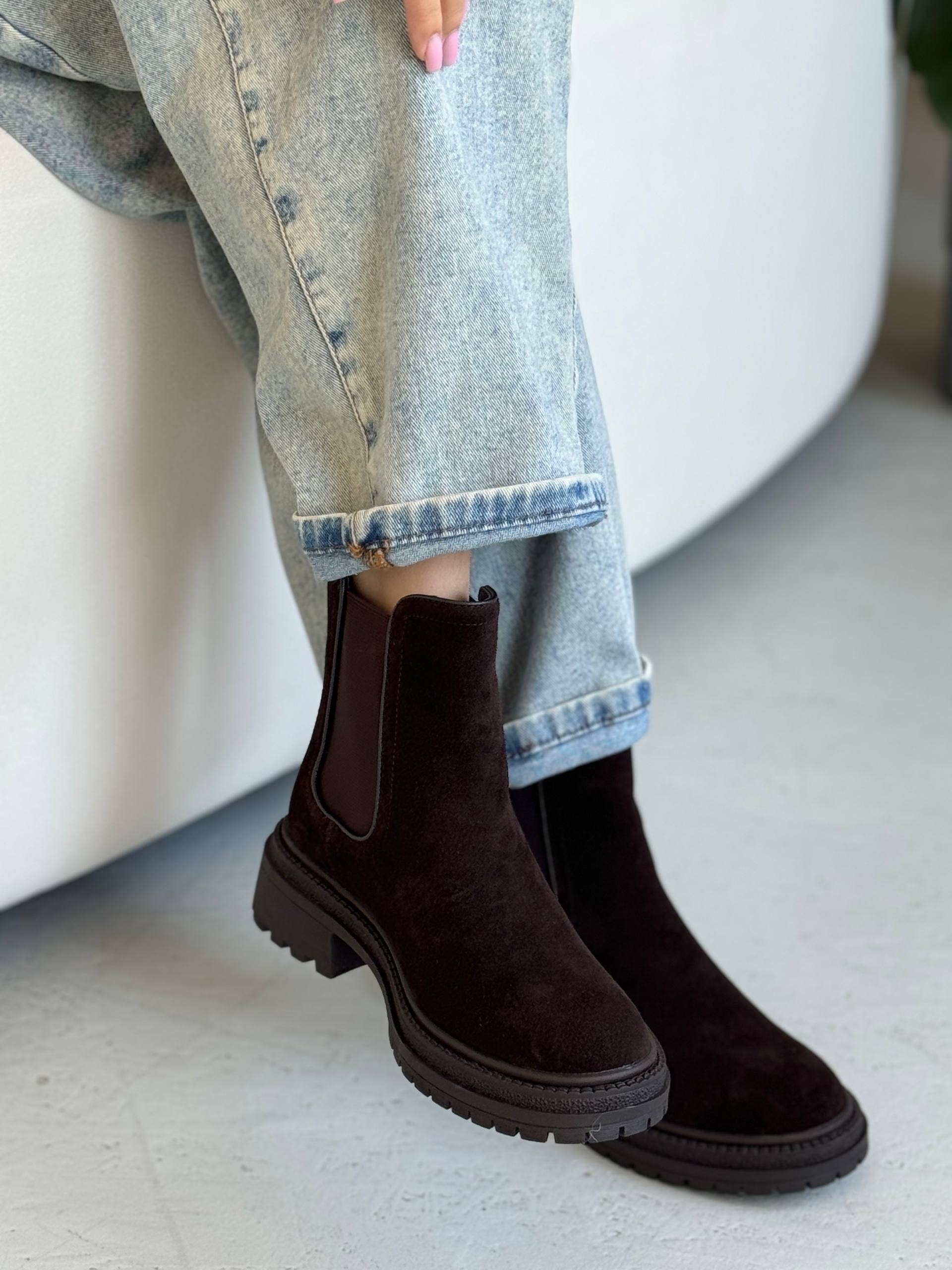 Ботинки "Кэли" в коричневой замше