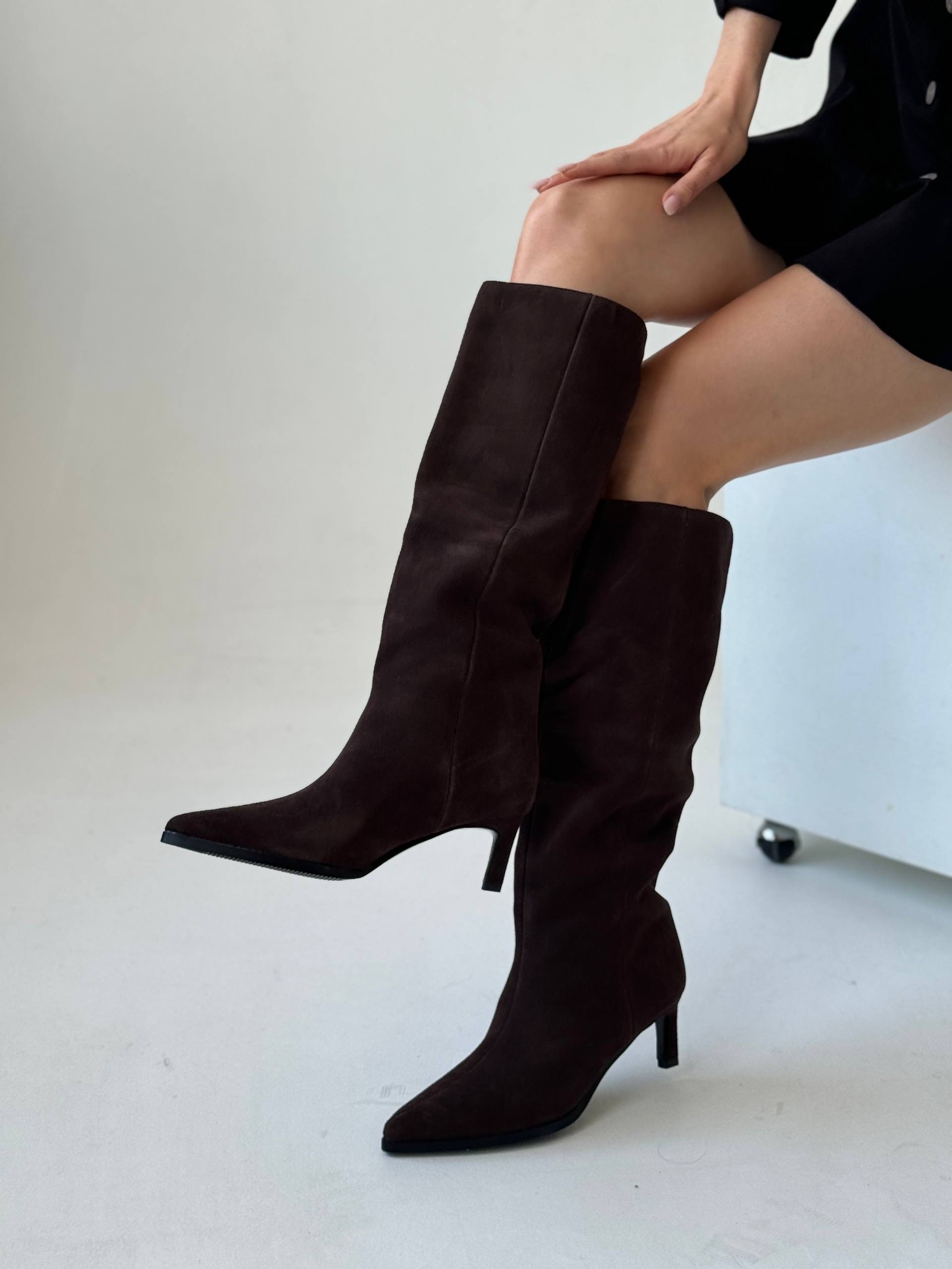 Сапоги зимние “Арин” в шоколадном цвете