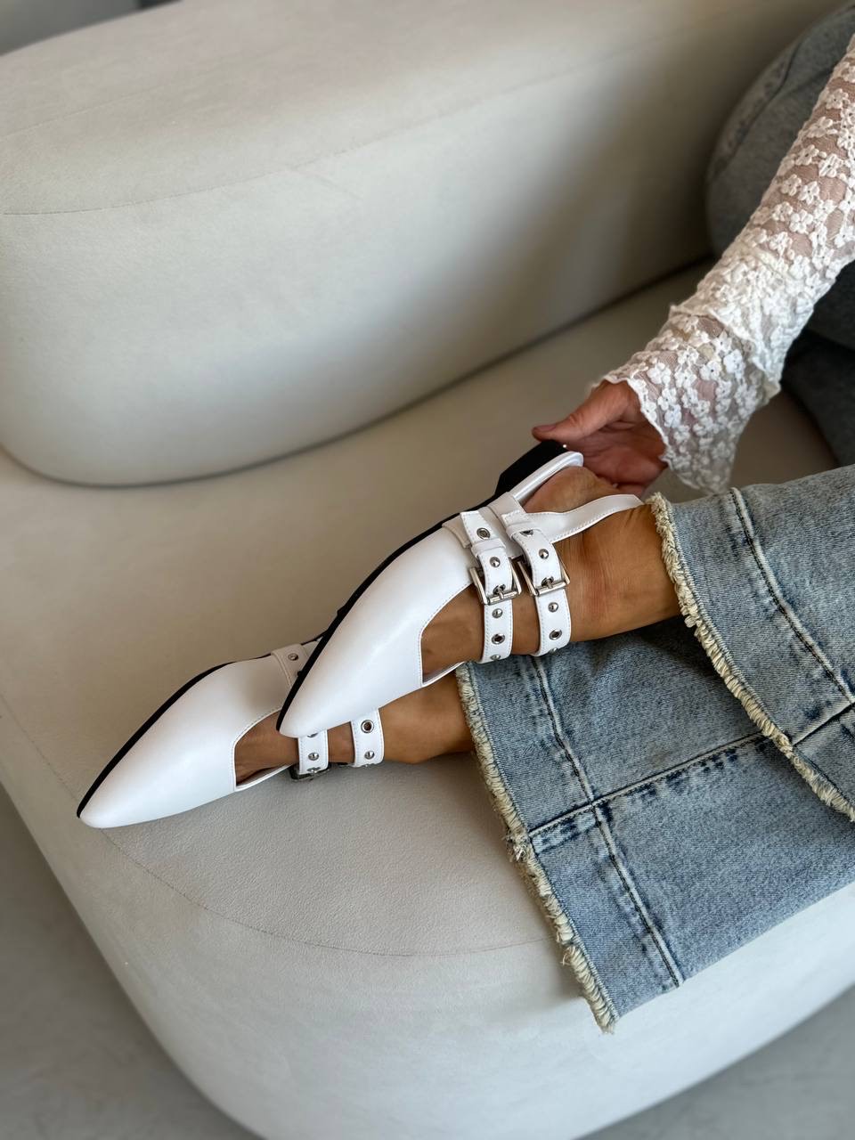 Сабо "Молли" в белом цете