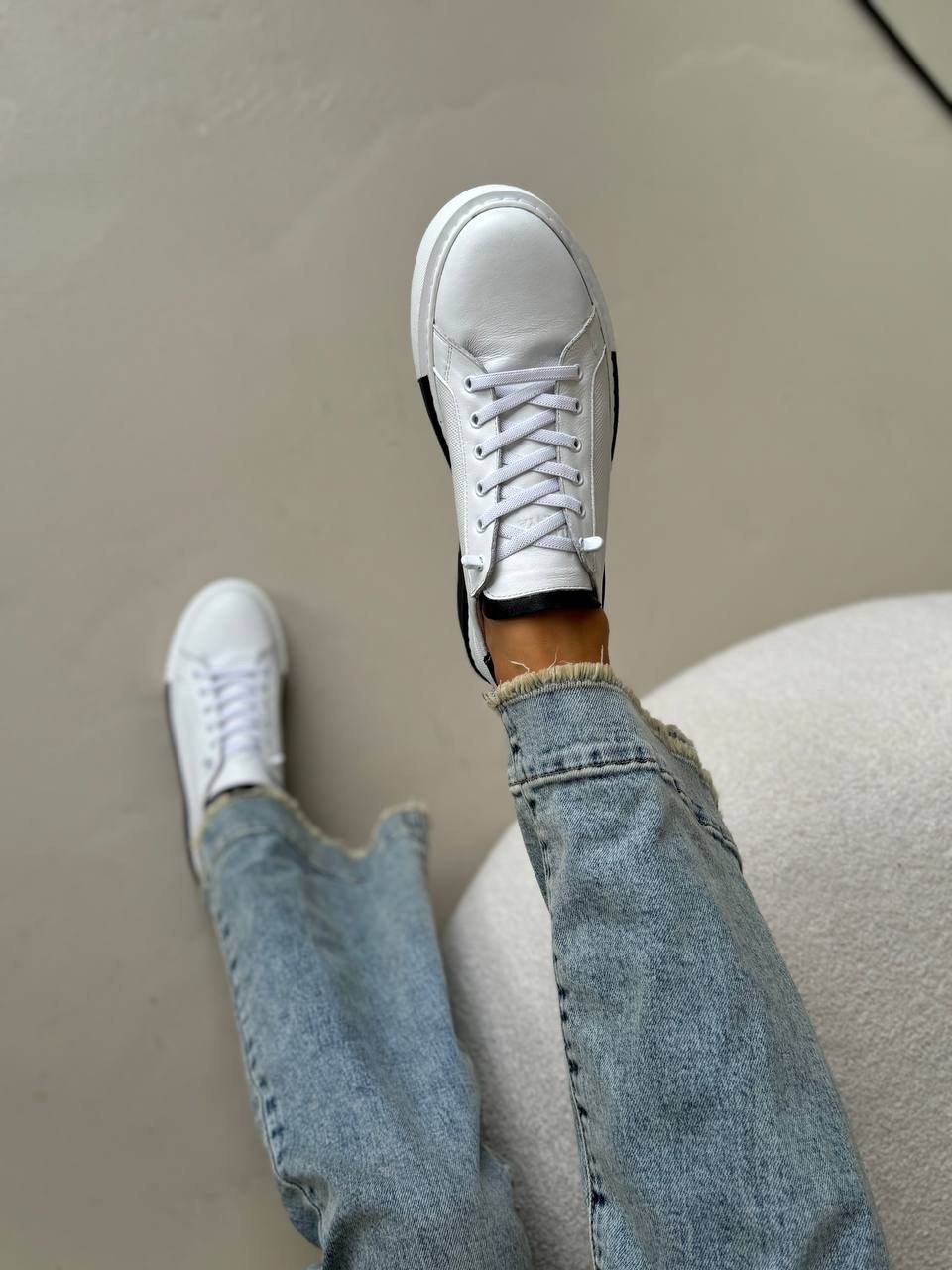 Кеды  "Хелли" в белом цвете